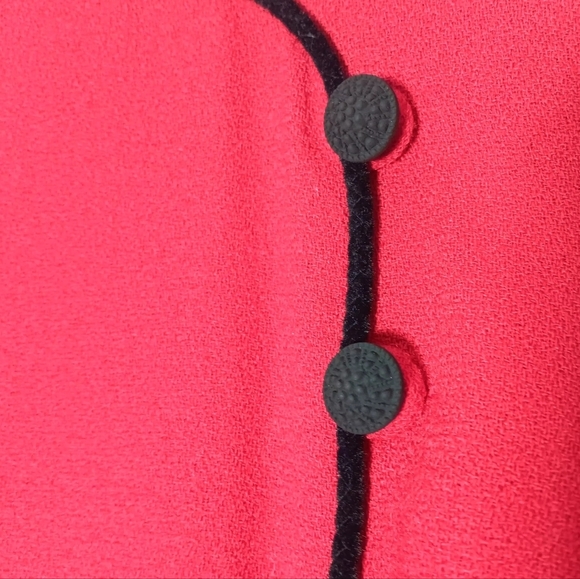 EVAN-PICONE 💯 Wool Brilliant Red long-sleeved Midi Dress. Ladies size 12 - Picture 8 of 10